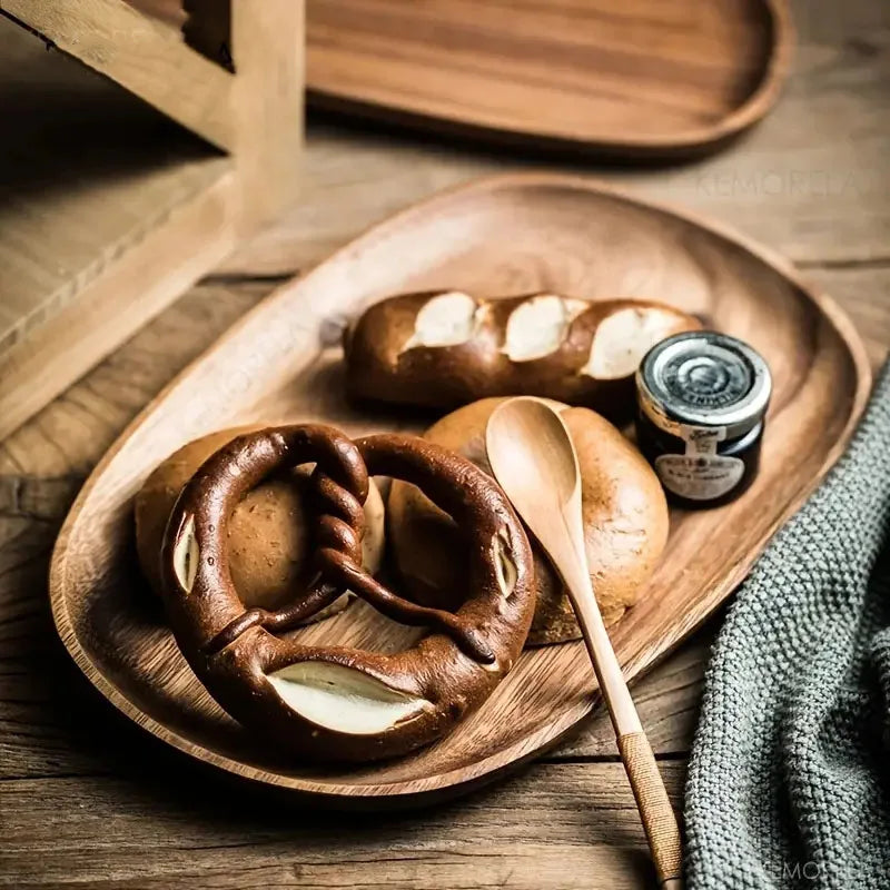 Bandeja de madeira Acácia - Minimalista