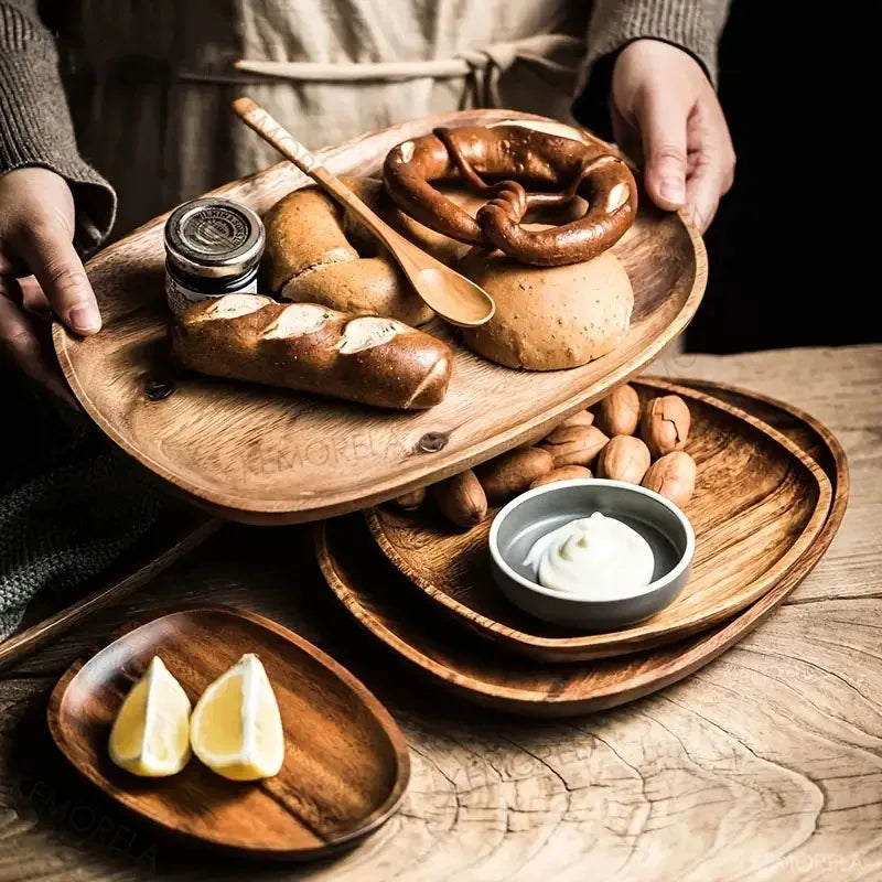 Bandeja de madeira Acácia - Minimalista