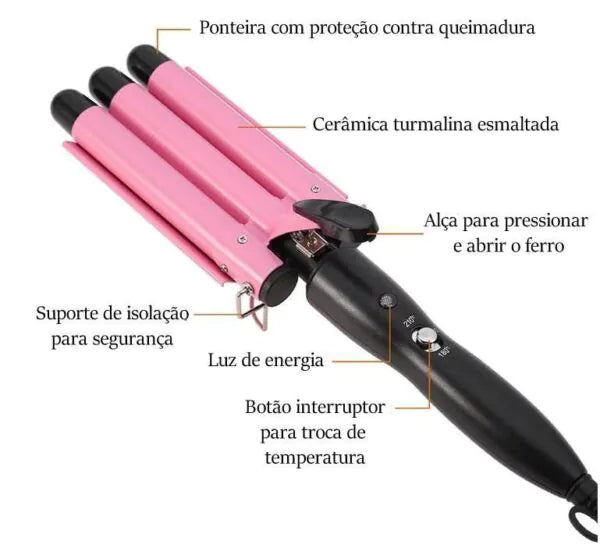 Modelador de Cabelo Triondas Bivolt – Frete Grátis